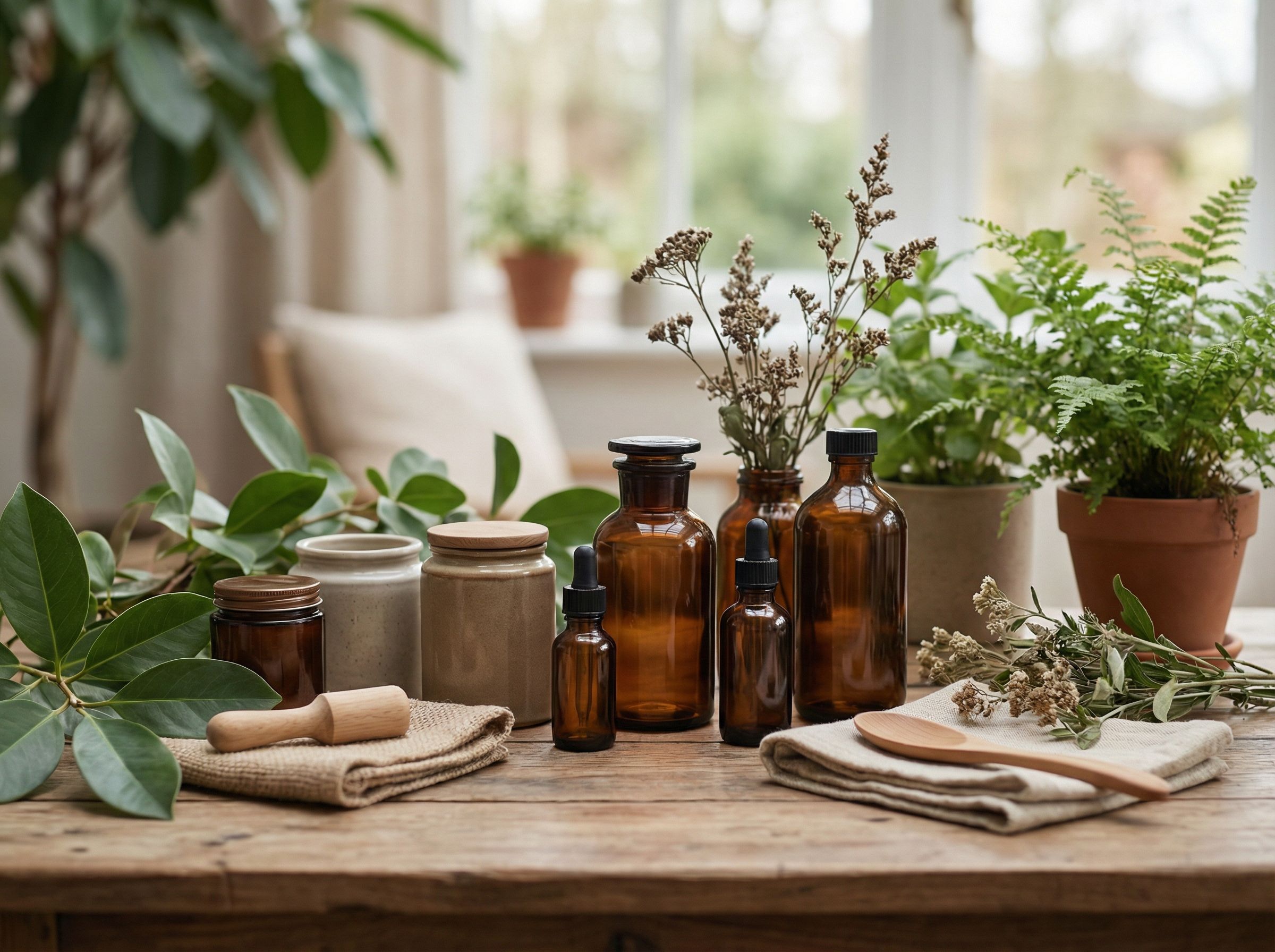 gallery-01 A calm morning scene with a cup of coffee and a book on a striped bedsheet.